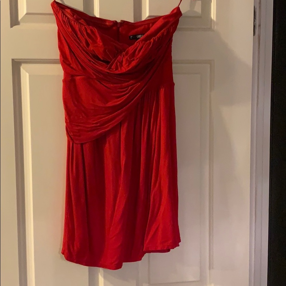 Express ✨ Red Strapless Dress